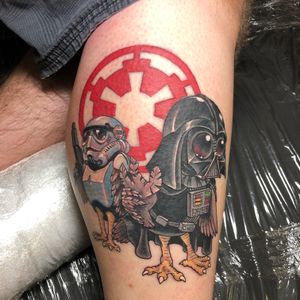 Porg Vader and porg trooper