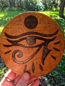 Detail of side picturing the Eye of Ra in sunlight