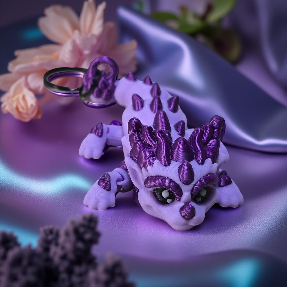 Articulated Dragon Keychain | 3D Printed PLA Filament | Uniq...