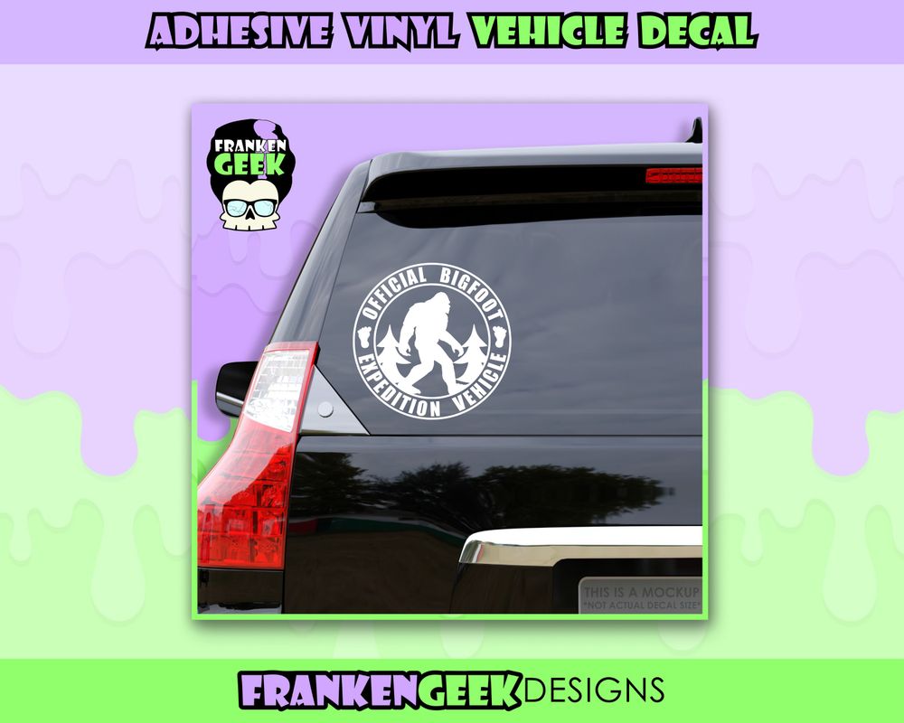 (un)Official Bigfoot Research Vehicle Vinyl Vehicle Decal
