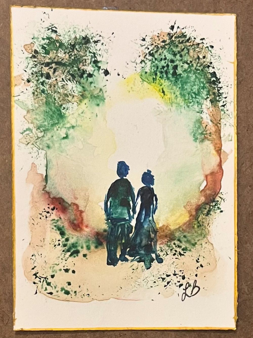 Couple Walking Among Trees