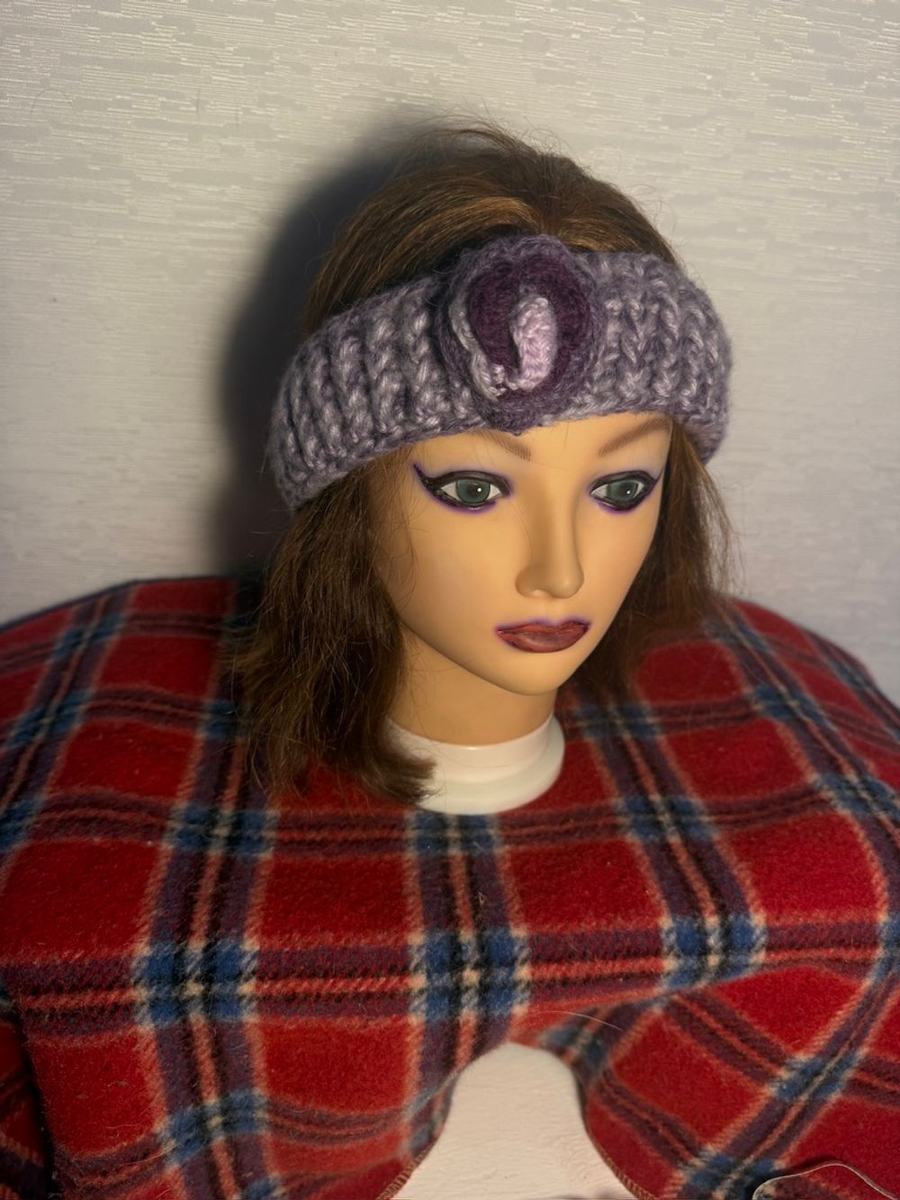 Purple Headband with Purple Flower