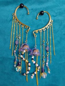 Gold/purple. Pretty purple flourite beads!