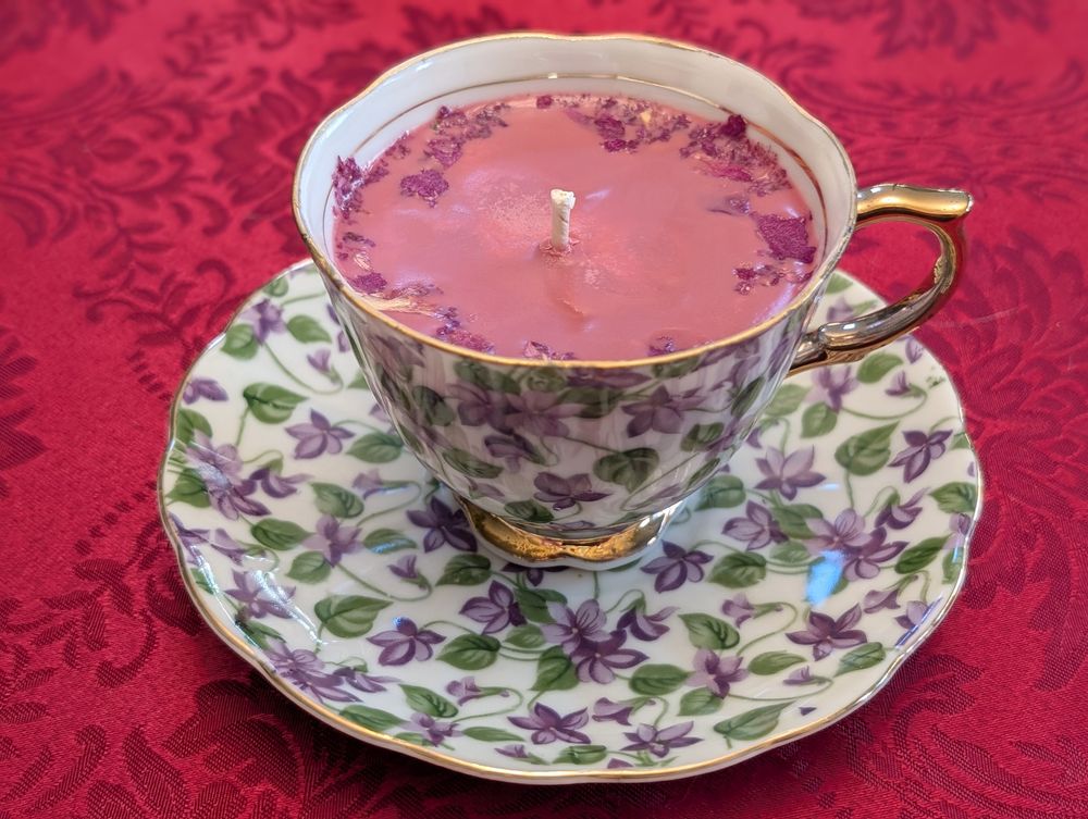 Vintage Teacup Spell Candle (Self-Love)