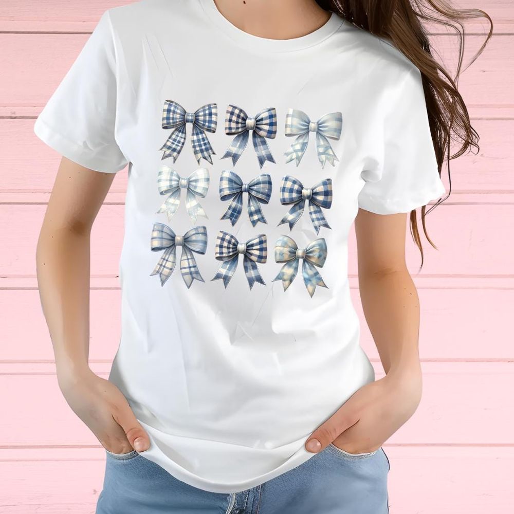 Women's Coquette Bow Shirt, Trendy cute coquette tshirt, rib...