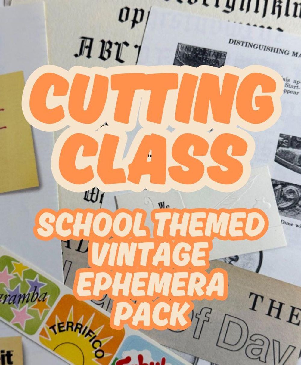 CUTTING CLASS - School Themed Ephemera Starter Pack: Vintage Paper Pack
