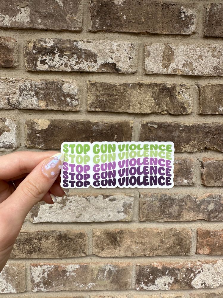 stop gun violence sticker