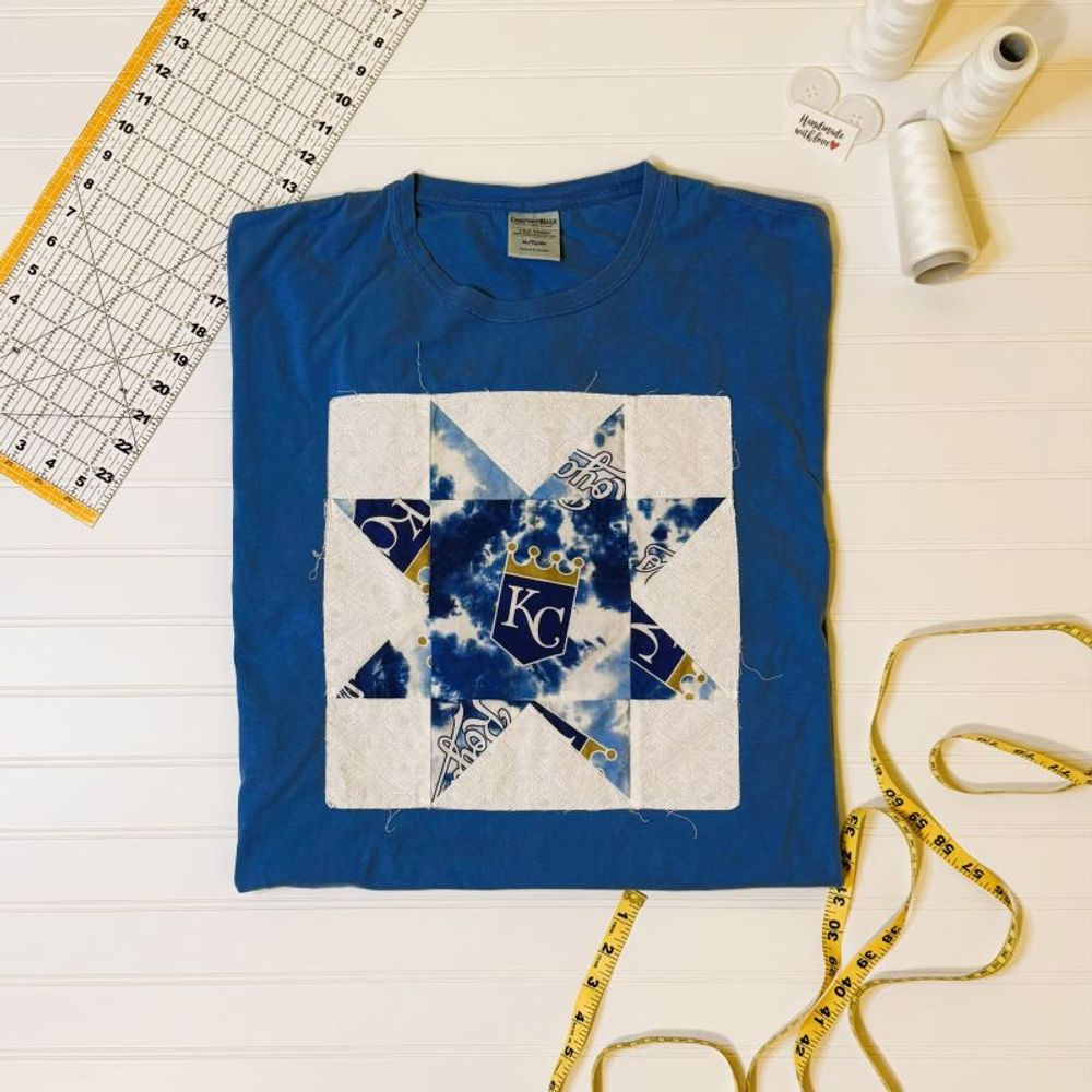 Kansas City Royals Sawtooth Star Quiltee Blue