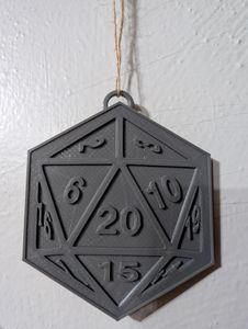 D20 Die (Flat on one side)
