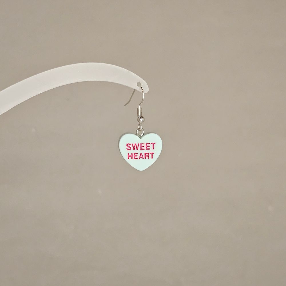 Item #107 Conversation Heart Candy Sweetheart Earring