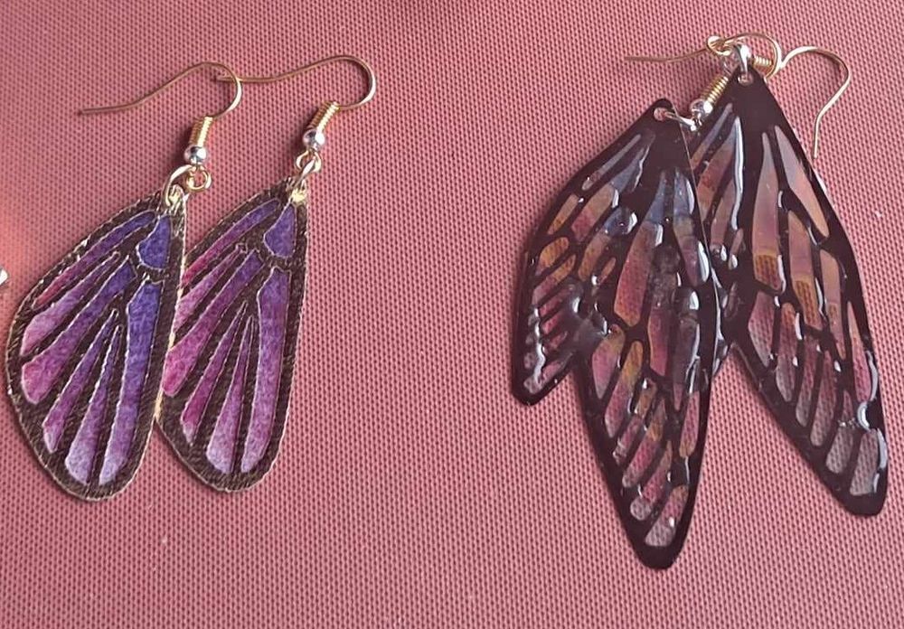 Fairy Wing Earrings in Silver