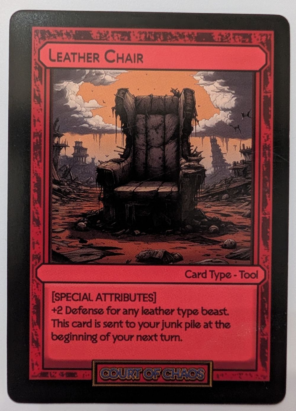 Leather Chair - Divorced Dads Court of Chaos Deck Card