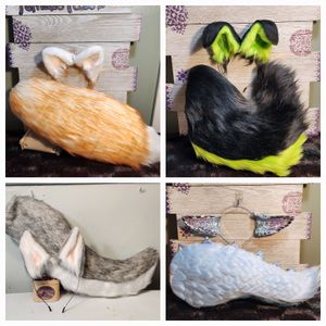 Examples of different tail types with ears