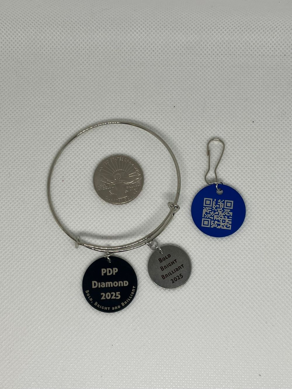 Bangle Bracelet with custom charm