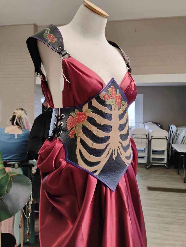 Made to Order Simple Under Bust Corset Peplos Cape/Dress 