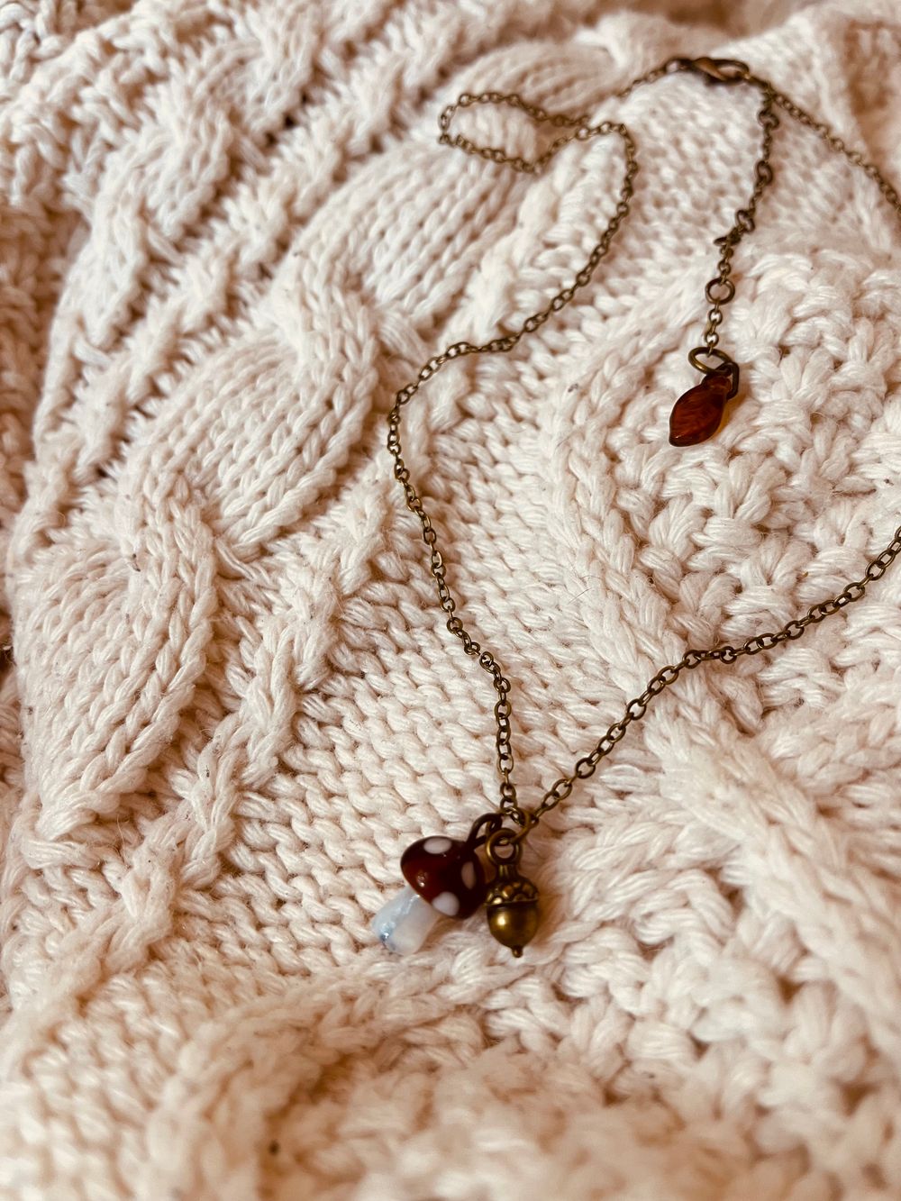 Autumnal Mushroom Necklace 