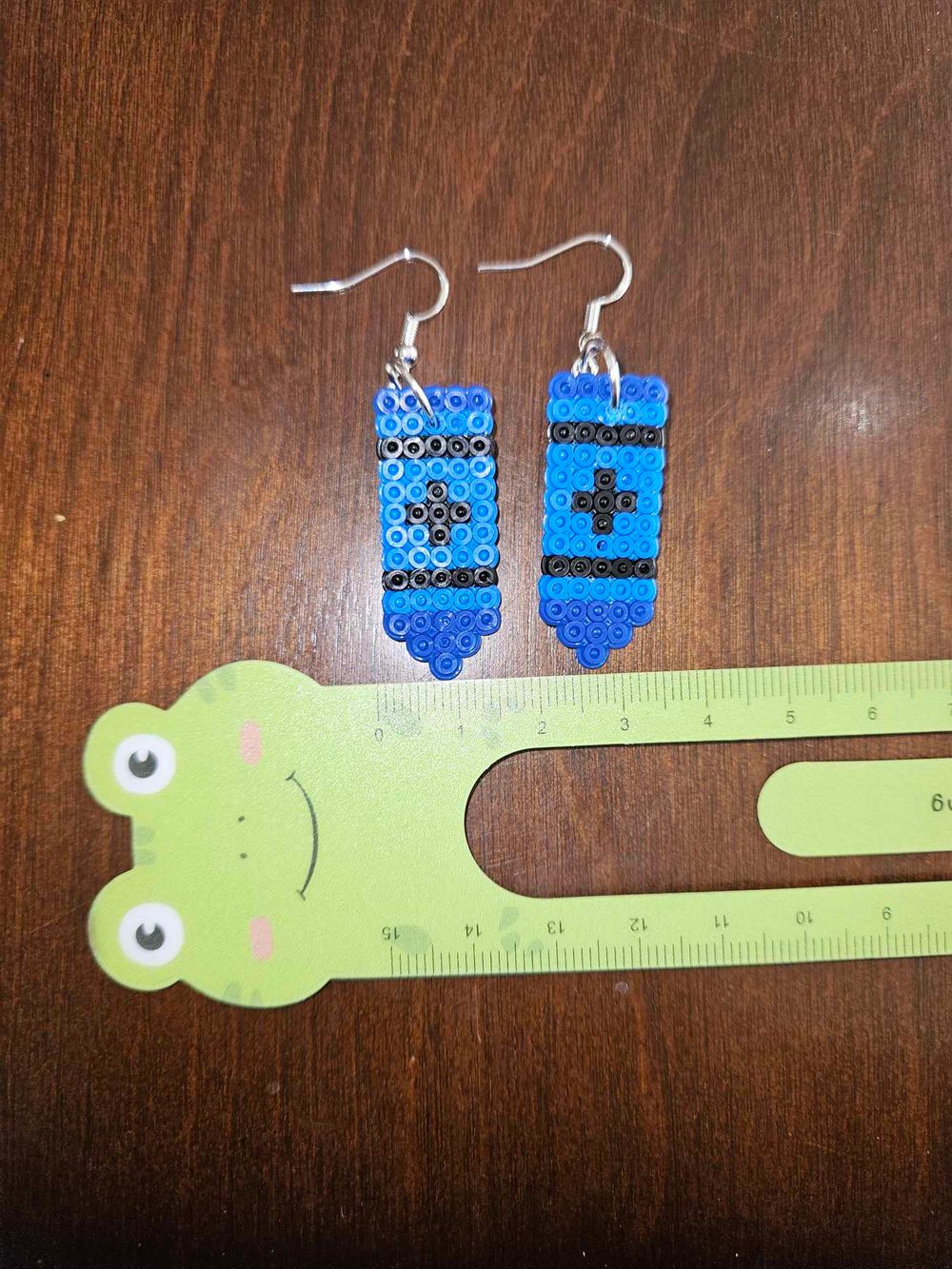 Blue Crayon Earrings