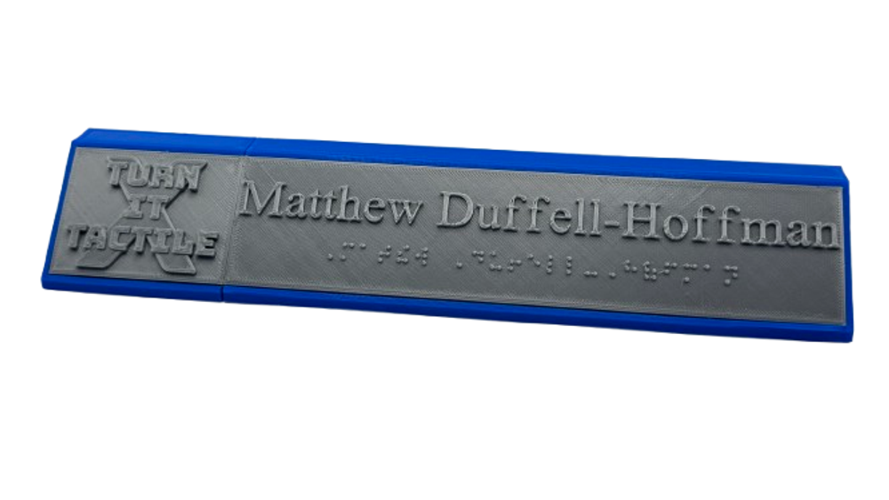 Custom Tactile Desktop Name Display