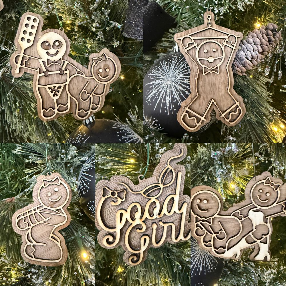 Naughty Holiday Ornament - Set of 5