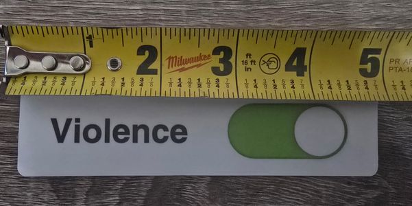Violence ON - 5" width