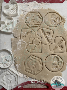 All cookie cutters and dough