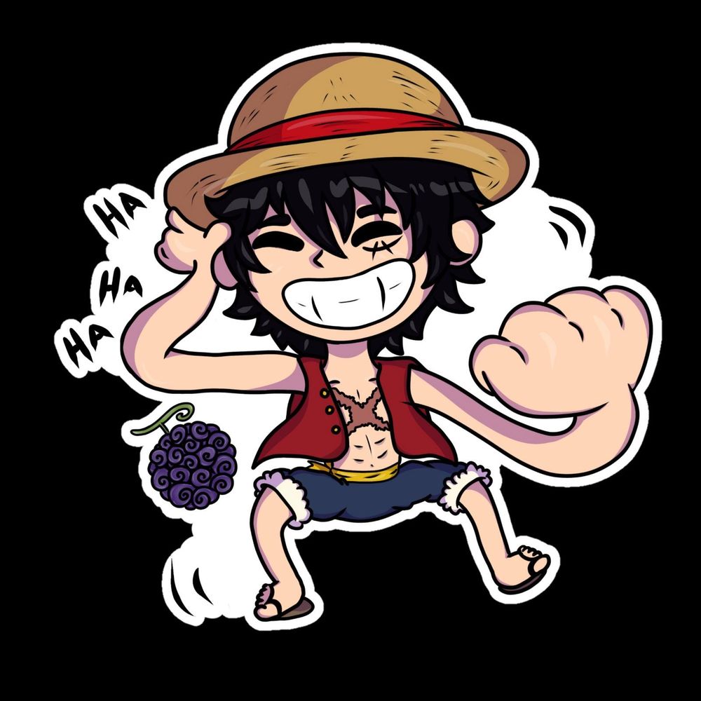 Gum Gum Rubber Man Luffy Decorative Sticker