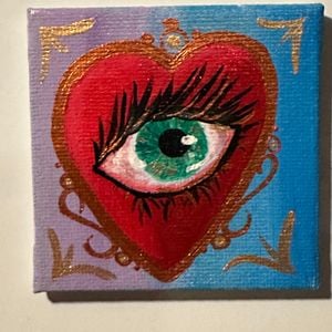 3x3 inch purple and blue background with gol accents