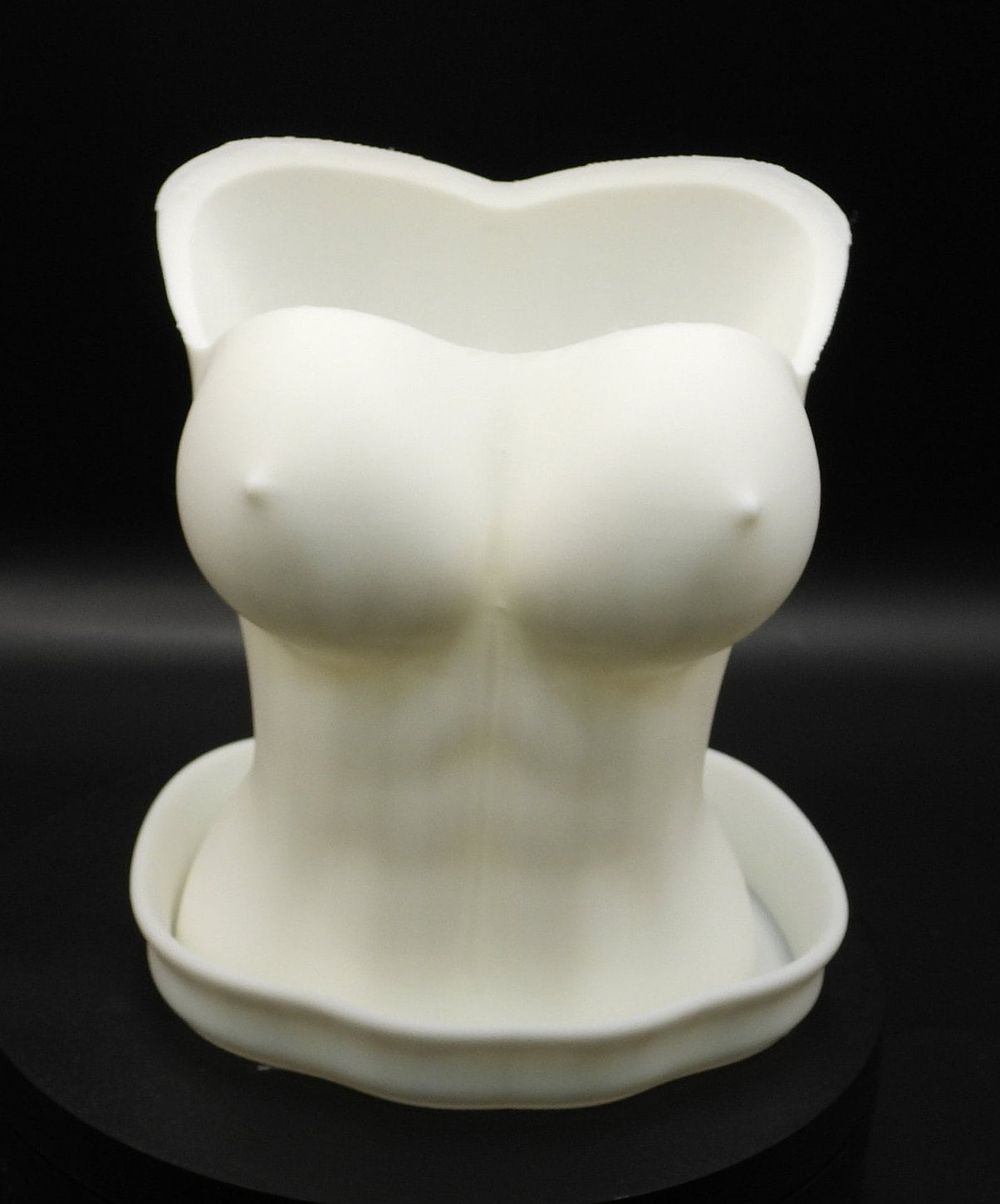 Statue Like Nude Breast Planter w/ Base