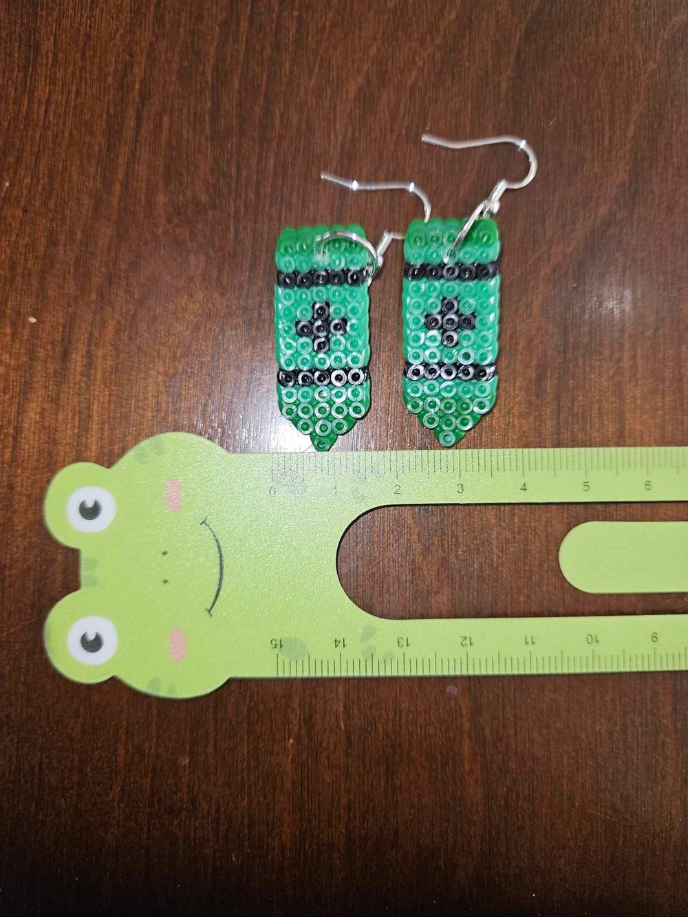 Green Crayon Earrings