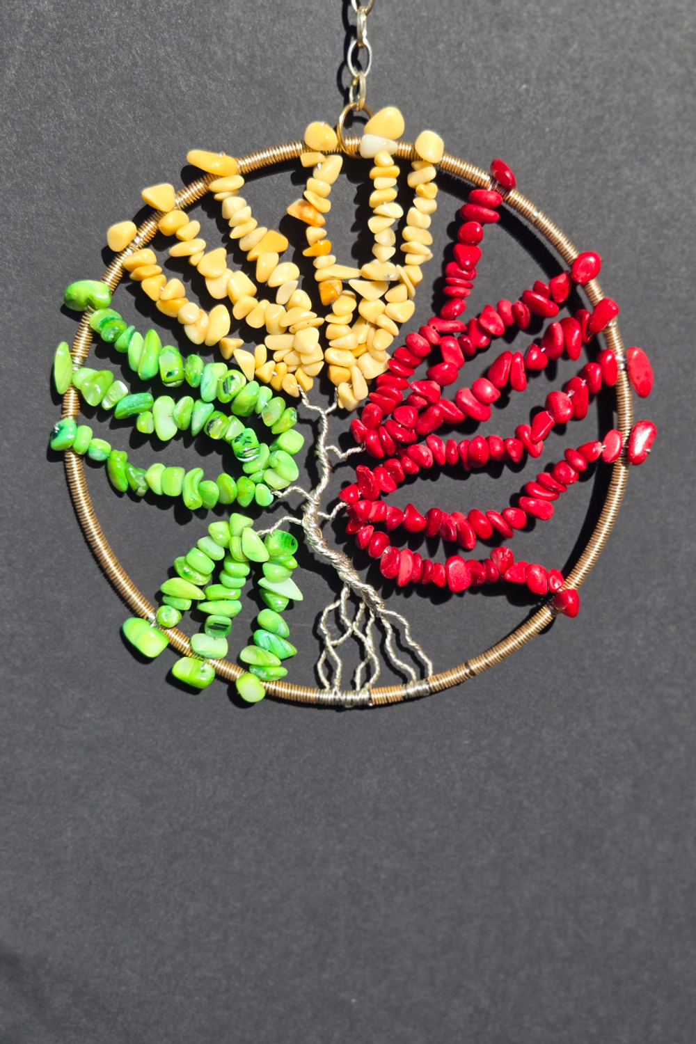 Red/Green/Yellow Tree of Life Suncatcher