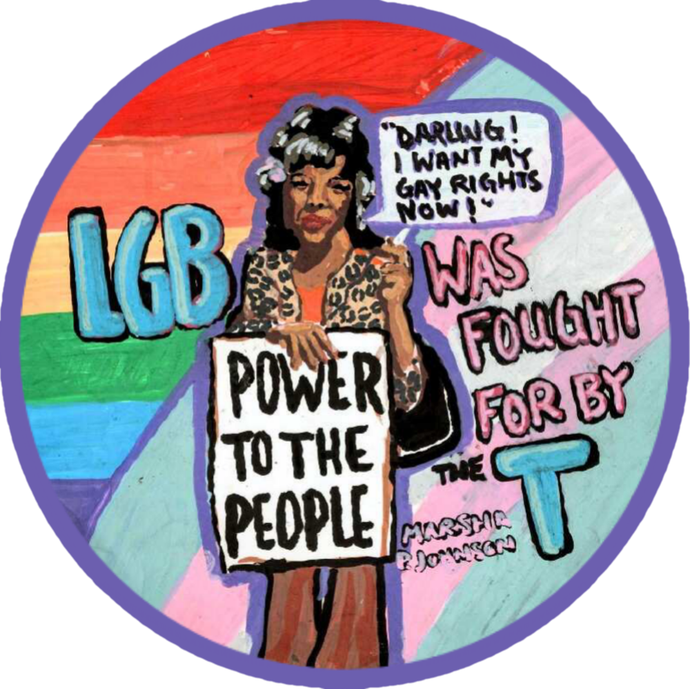 LGB was Fought gor by the T of. Marsha P. Johnson