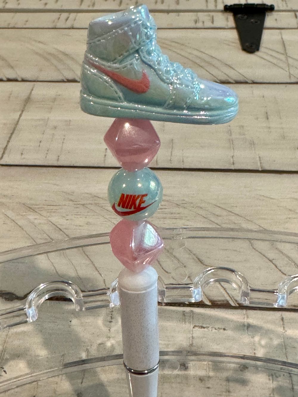 Light Blue Sneaker Beaded Pen