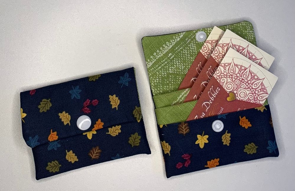 Navy Fall Leaves Wallet