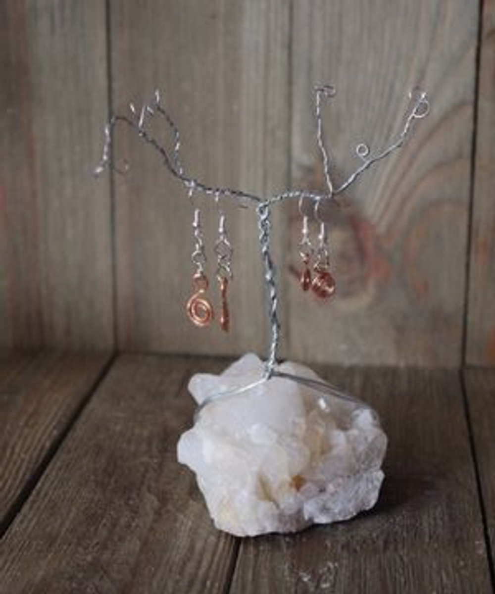 Copper Spiral Earrings