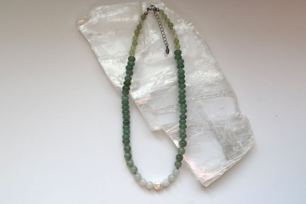 Meadowe - Jade & Grape Agate Necklace  