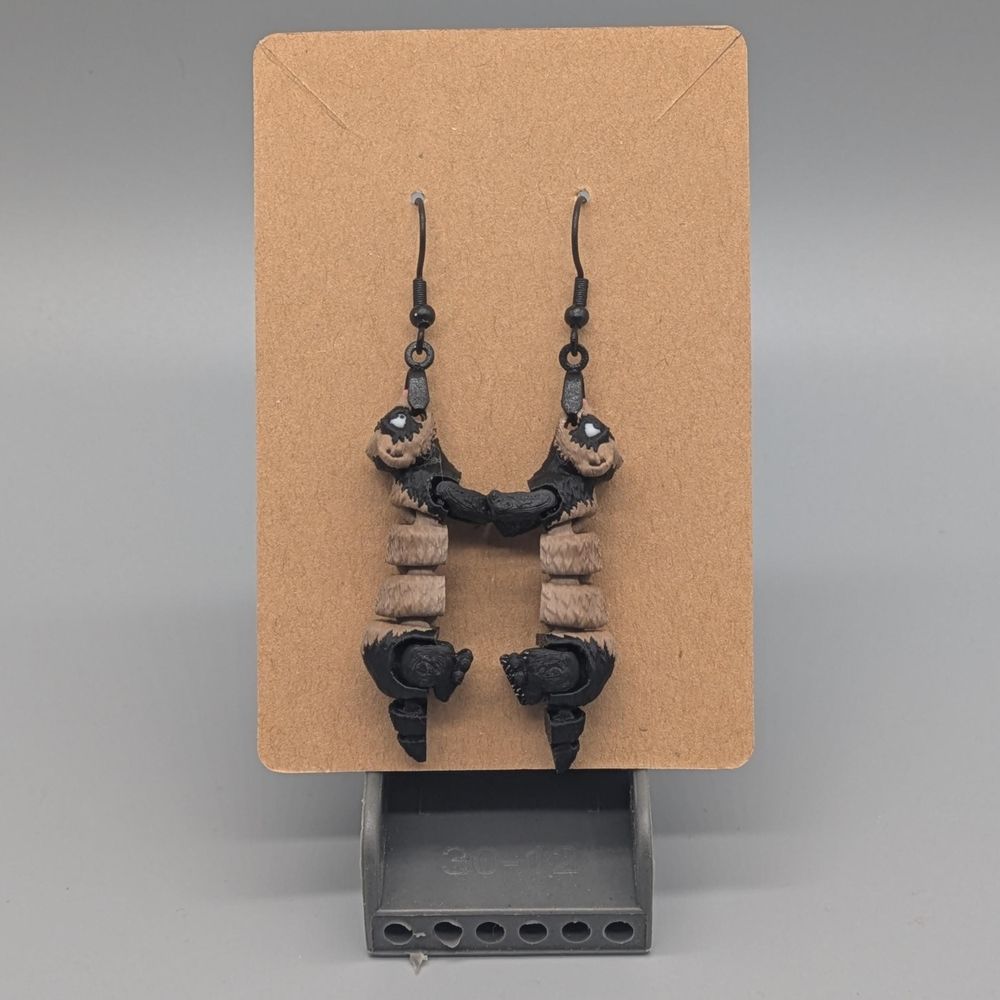 Ferret Earrings - 3D-Printed 