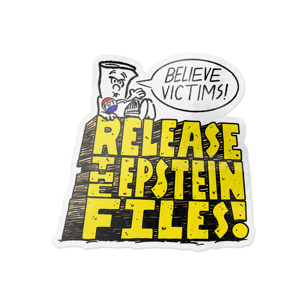 Release The Epstein Files – 4" x 4" Believe Victims Decal