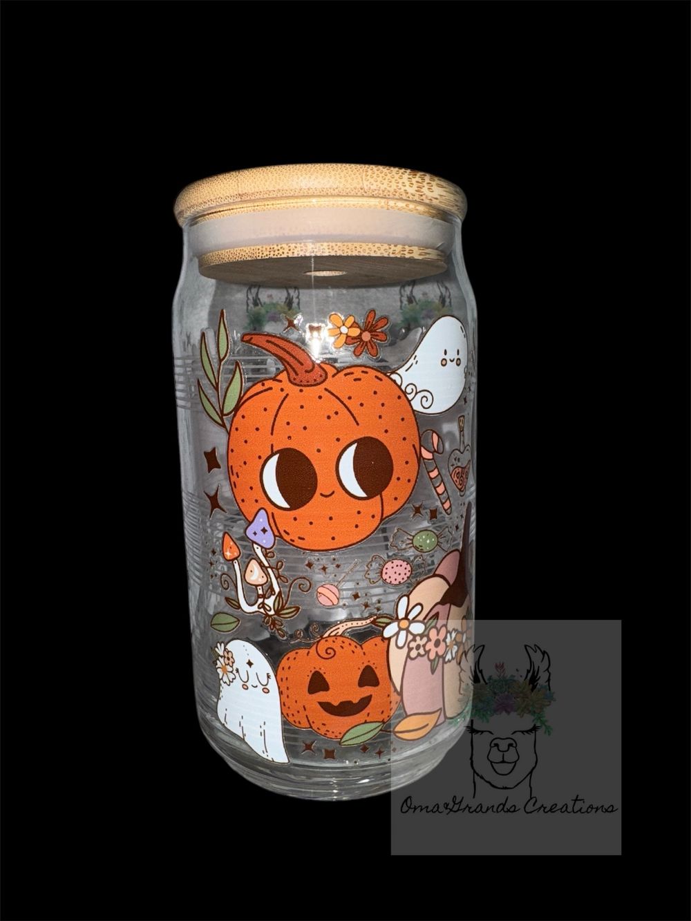 Retro Fall Can Glass- Pumpkin 