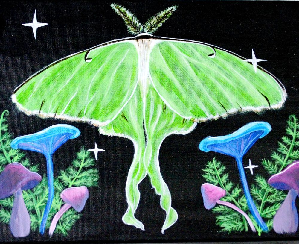 Cosmic Wings Original Acrylic Painting