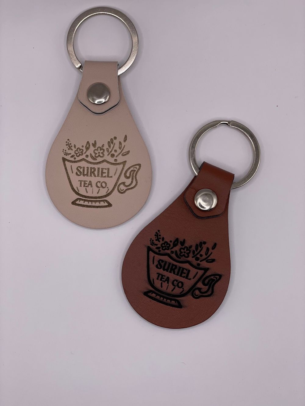 ACOTAR Suriel Tea Co Leather Keychain