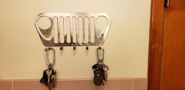 jeep wrangler wall hanging key holder coat rack - Martin Metalworks