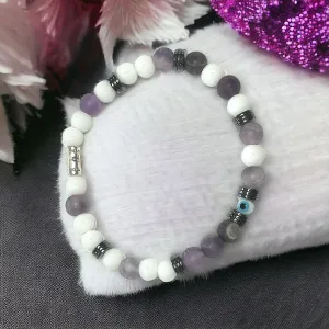 7" - Amethyst and Snow Jade