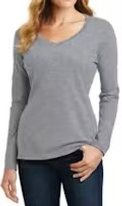 Athletic Heather V-Neck L/S