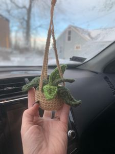 Tan pot with 3 tones of green leaves