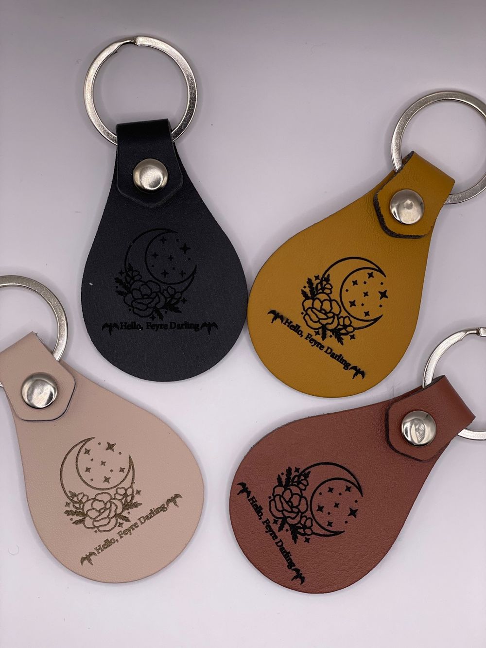 ACOTAR "Hello, Feyre Darling" Leather Keychain