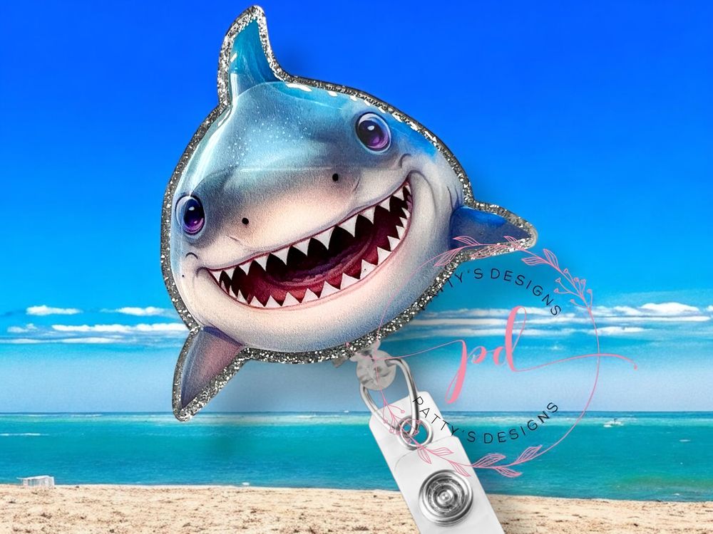 Shark Badge Reel, Badge Holder, ID Holder