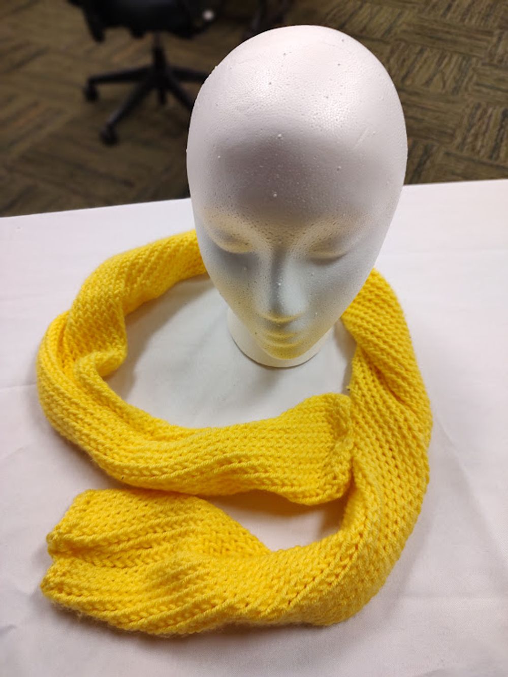 Handmade Sunshine Yellow Tube Scarf