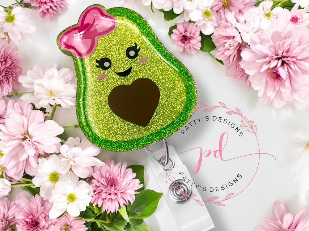 Avocado Badge Reel, Badge Holder, ID Holder