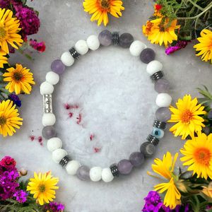 7" - Amethyst and Snow Jade