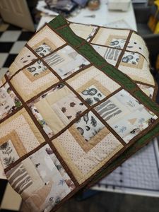 Forest Log Cabin quilt